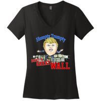 Humpty Trumpty Build A Great Wall Women's V-Neck T-Shirt