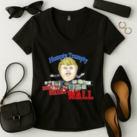 Humpty Trumpty Build A Great Wall Women's V-Neck T-Shirt