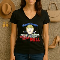 Humpty Trumpty Build A Great Wall Women's V-Neck T-Shirt