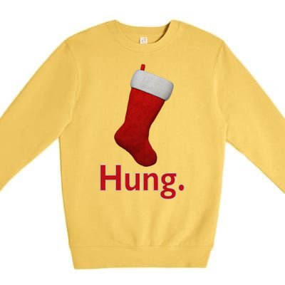 Hung Funny Christmas Premium Crewneck Sweatshirt