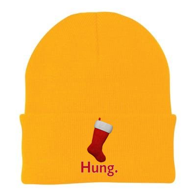 Hung Funny Christmas Knit Cap Winter Beanie