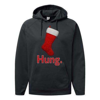 Hung Funny Christmas Performance Fleece Hoodie