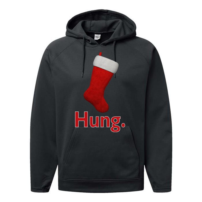 Hung Funny Christmas Performance Fleece Hoodie