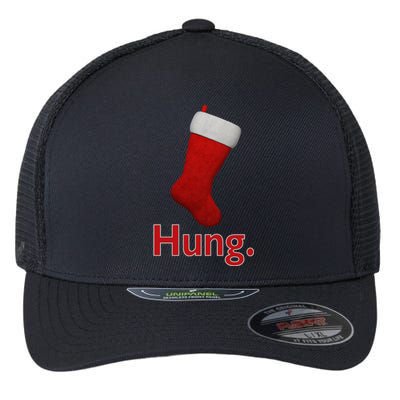 Hung Funny Christmas Flexfit Unipanel Trucker Cap