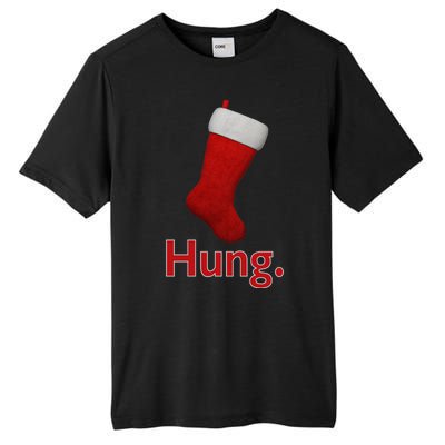 Hung Funny Christmas Tall Fusion ChromaSoft Performance T-Shirt