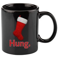 Hung Funny Christmas 11oz C Handle Ceramic Mug