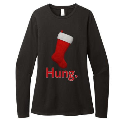 Hung Funny Christmas Womens CVC Long Sleeve Shirt