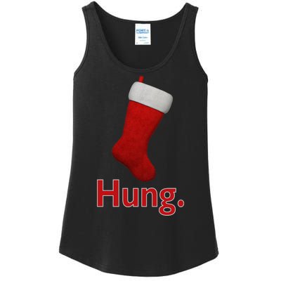 Hung Funny Christmas Ladies Essential Tank