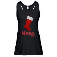 Hung Funny Christmas Ladies Essential Flowy Tank