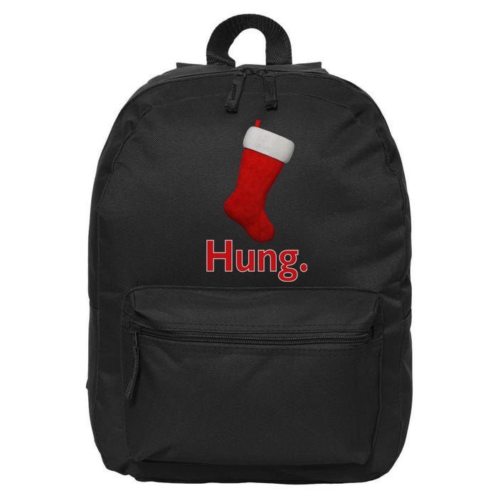 Hung Funny Christmas 16 in Basic Backpack