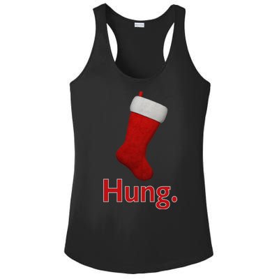 Hung Funny Christmas Ladies PosiCharge Competitor Racerback Tank