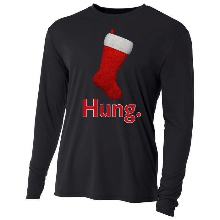 Hung Funny Christmas Cooling Performance Long Sleeve Crew