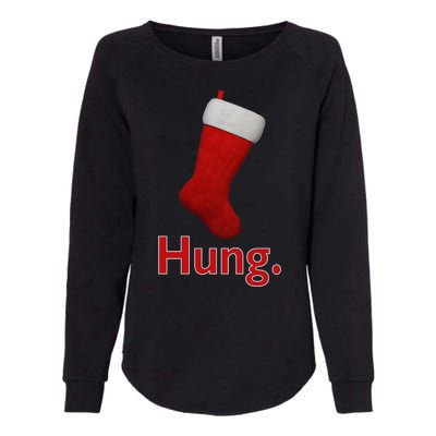 Hung Funny Christmas Womens California Wash Sweatshirt