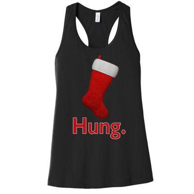 Hung Funny Christmas Women's Racerback Tank