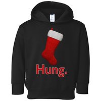 Hung Funny Christmas Toddler Hoodie