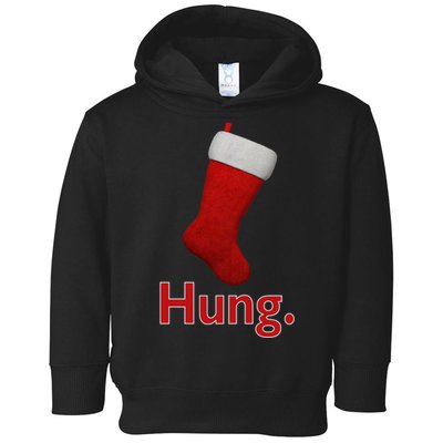 Hung Funny Christmas Toddler Hoodie