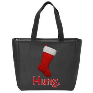 Hung Funny Christmas Zip Tote Bag