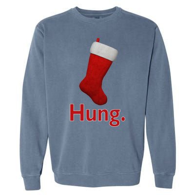 Hung Funny Christmas Garment-Dyed Sweatshirt