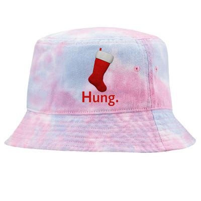 Hung Funny Christmas Tie-Dyed Bucket Hat