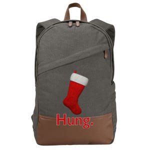 Hung Funny Christmas Cotton Canvas Backpack