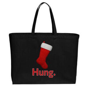 Hung Funny Christmas Cotton Canvas Jumbo Tote