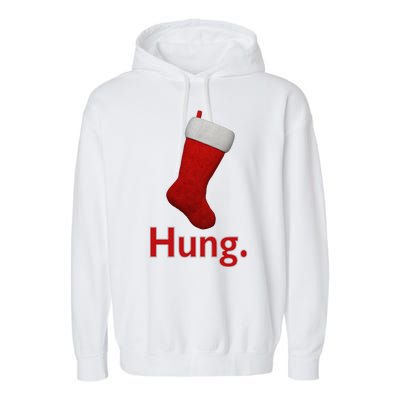 Hung Funny Christmas Garment-Dyed Fleece Hoodie