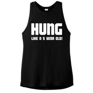 Hung Like A 5 Year Old Ladies PosiCharge Tri-Blend Wicking Tank