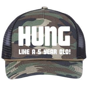 Hung Like A 5 Year Old Retro Rope Trucker Hat Cap