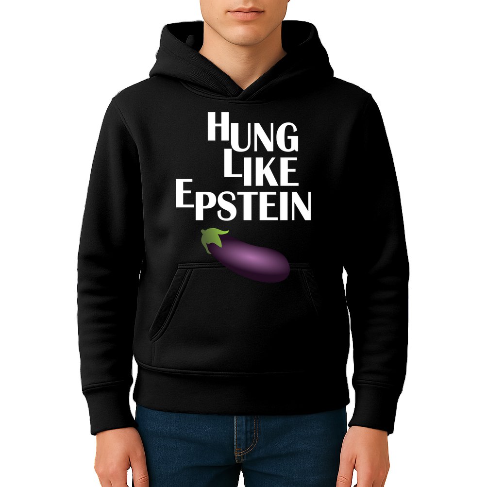 Hung Like Epstein Kids Hoodie