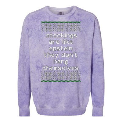 Hung Like Epstein Funny Ugly Christmas Colorblast Crewneck Sweatshirt