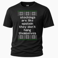 Hung Like Epstein Funny Ugly Christmas Cooling Performance Crew T-Shirt