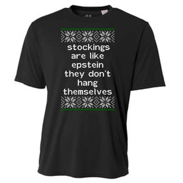 Hung Like Epstein Funny Ugly Christmas Cooling Performance Crew T-Shirt