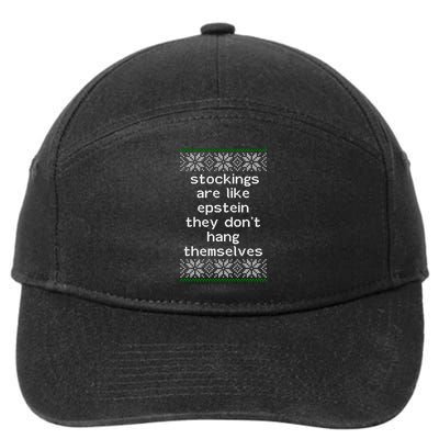 Hung Like Epstein Funny Ugly Christmas 7-Panel Snapback Hat