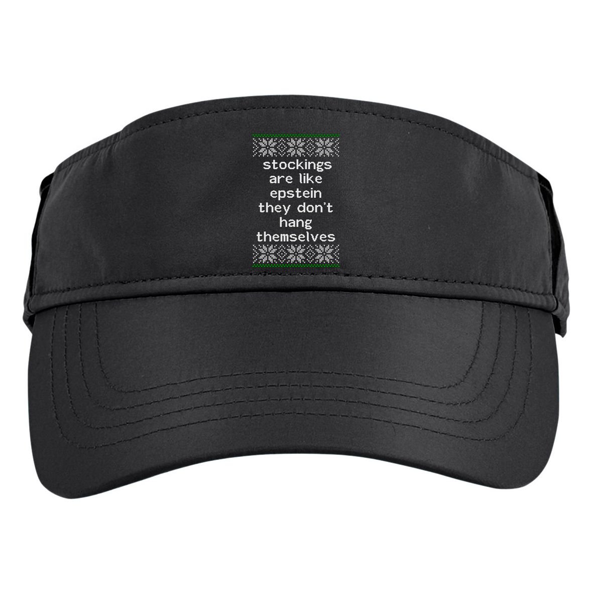 Hung Like Epstein Funny Ugly Christmas Adult Drive Performance Visor