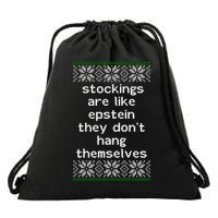 Hung Like Epstein Funny Ugly Christmas Drawstring Bag