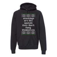 Hung Like Epstein Funny Ugly Christmas Premium Hoodie