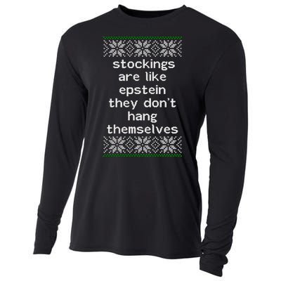 Hung Like Epstein Funny Ugly Christmas Cooling Performance Long Sleeve Crew