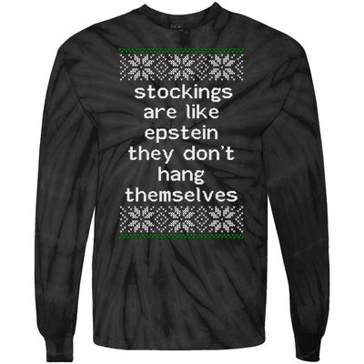 Hung Like Epstein Funny Ugly Christmas Tie-Dye Long Sleeve Shirt