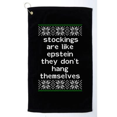 Hung Like Epstein Funny Ugly Christmas Golf Towel