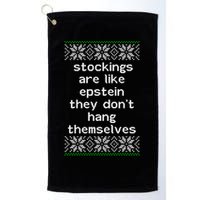Hung Like Epstein Funny Ugly Christmas Golf Towel
