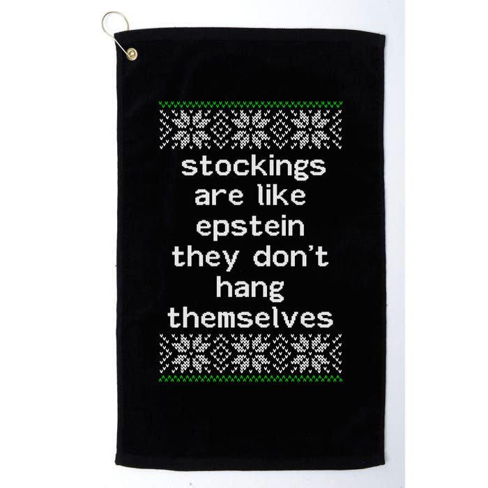 Hung Like Epstein Funny Ugly Christmas Golf Towel