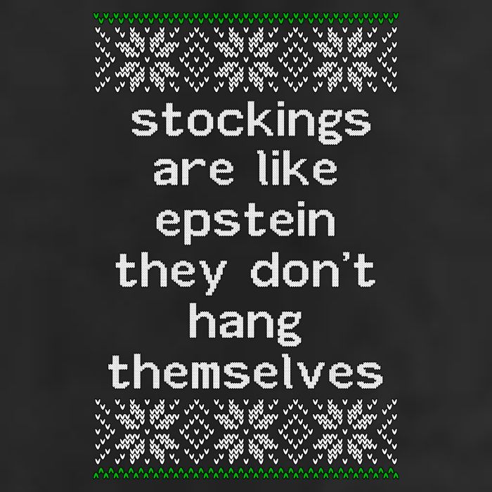 Hung Like Epstein Funny Ugly Christmas Golf Towel