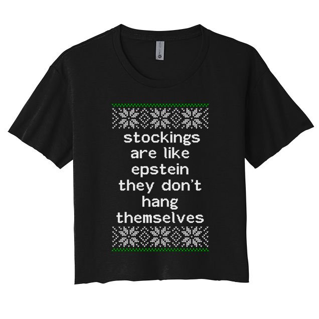 Hung Like Epstein Funny Ugly Christmas Crop Top