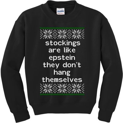 Hung Like Epstein Funny Ugly Christmas Kids Sweatshirt
