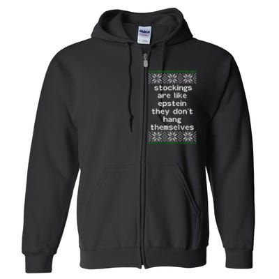 Hung Like Epstein Funny Ugly Christmas Full Zip Hoodie