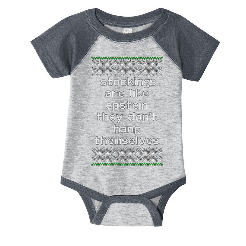 Hung Like Epstein Funny Ugly Christmas Infant Baby Jersey Bodysuit