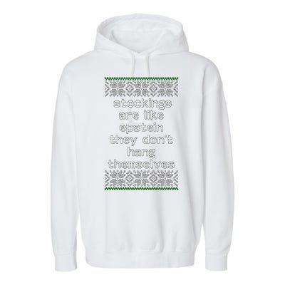 Hung Like Epstein Funny Ugly Christmas Garment-Dyed Fleece Hoodie