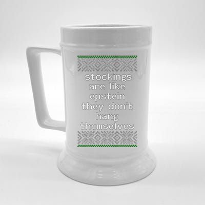 Hung Like Epstein Funny Ugly Christmas Beer Stein