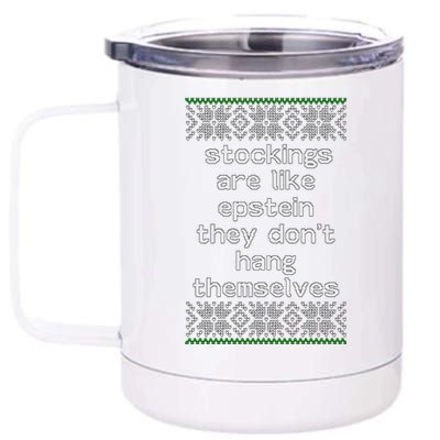 Hung Like Epstein Funny Ugly Christmas 12 oz Stainless Steel Tumbler Cup