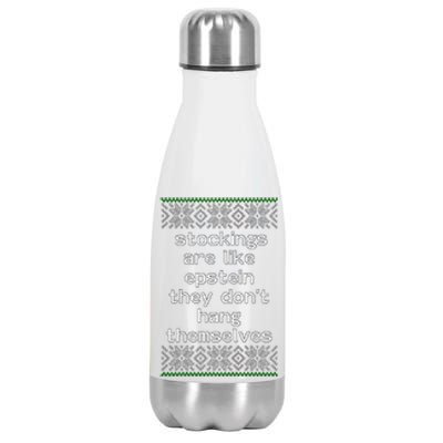 Hung Like Epstein Funny Ugly Christmas Stainless Steel Insulated Water Bottle